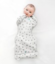 Love To Dream Swaddle UP - M-es méret - fehér, Csillagok STAGE1 - 0,2 TOG Eredeti