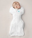 Love To Dream Swaddle UP - veľkosť S - biela, Nápisy STAGE1 - 0,2 TOG Original