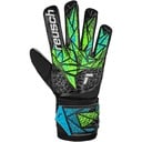 Reusch Attrakt Starter Solid Junior Detské brankárske rukavice, čierno/zelené, veľ. 6