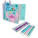 Kids Euroswan Kreatívny set s peračníkom 6 farbičiek + nálepky - Lilo &amp; Stitch