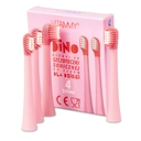 VITAMMY DINO, Náhradní násady na zubní kartáčky DINO, růžová, 4ks