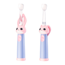 VITAMMY Bunny Sonický zubní kartáček pro děti s LED světlem a nanovlákny, 0-3 roky, růžový