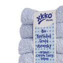 XKKO BIO bavlnené obrúsky Organic, 21x21, modré