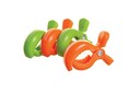 Dreambaby Kinderwagen-Clips, 4 Stück, grün / orange