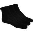 Asics Quarter Sock sportzokni, 3 db, fekete, unisex, méret 39-42
