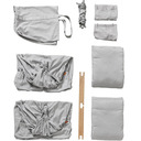 Membantu Premium Dvojitý hojdací vak pre dvojičky – Šedý