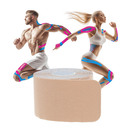 NOVAMA KINO2 VORGEFERTIGTES Kinesiologisches Tape 5cmx5m/mit Segmenten von 25cm, hautfarben