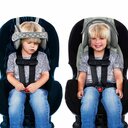 NapUp-Stirnband zur Unterstützung des Kopfes im Autositz – grau