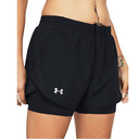 Under Armour Fly By 2v1 Short Dámske fitness oblečenie, čierne, veľ. M