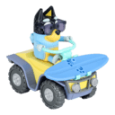 BLUEY Bandit mit Beach Quad, Figur mit Zubehör