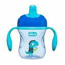 Chicco Auslaufsicherer Becher mit hartem Mundstück ab 6 m, 200 ml, blau/grün