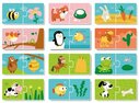 DoDo Puzzle Duo Čo jedia zvieratá 12x2 dieliky