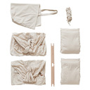 Membantu Basic Dvojitý hojdací vak pre dvojičky – Béžový