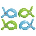Dreambaby Kinderwagen-Clips, 4 Stück, grün / blau