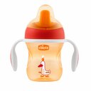 Chicco Auslaufsicherer Becher mit hartem Mundstück von 6 m, 200 ml, Orange