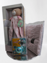 Babygift Neugeborenen-Set, Säuglingsset in einer Geschenkverpackung, Decke, Haustier, Schnuller, ros