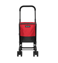Playmarket EASY GO, nákupní košík na kolečkách, červená/černá