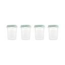 Miniland Dolce Hermeticky uzatvárateľné nádoby na potraviny, 4x250 ml, mätová