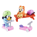 BLUEY Bluey &amp; Bingo Scooter Fun, Fun rolleren - figurák és kiegészítők készlete