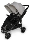 Baby Monsters Easy Twin 4 Ultra keskeny babakocsi ikreknek (szélesség 65 cm), szürke