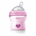 Chicco Natural Feeling detská dojčenská fľaša ružová 150ml, od 0m+