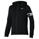 Mizuno Herren-Sport-Sweatshirt mit Reißverschluss, schwarz, groß. L
