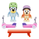 BLUEY Bluey &amp; Bingo Scooter Fun, Spaß auf einem Roller – Set aus Figuren und Zubehör