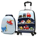 Marko Kinder-Reiseset Koffer und Rucksack 2in1 - Autos