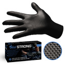 VELO STRONG GRIP Pevné nitrilové pracovné rukavice s pevným úchopom, veľ. L, čierne, 50ks