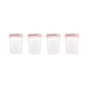 Miniland Dolce Hermeticky uzatvárateľné nádoby na potraviny, 4x250 ml, ružová