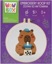 WOW BOX Kreatívna sada Vyšívanie - Kapibara s bublinkovým nápojom