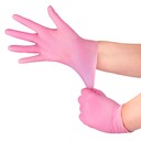 VELO NITRILE Nitrilové chirurgické rukavice bez pudru, ružové, 100 ks, S