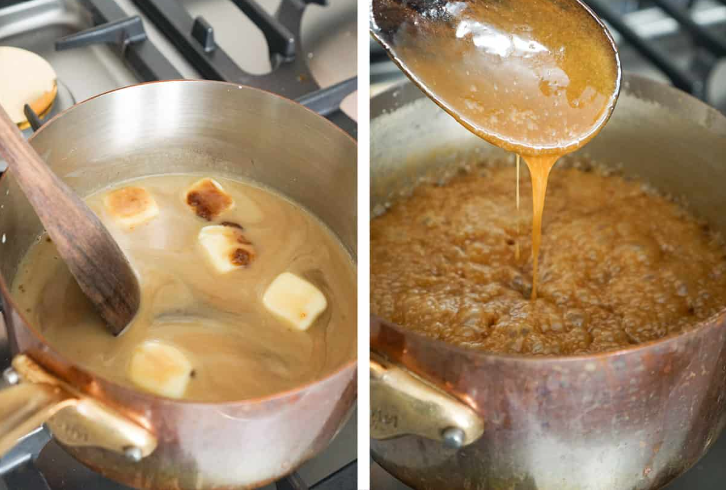 jablká v karamele a orechoch