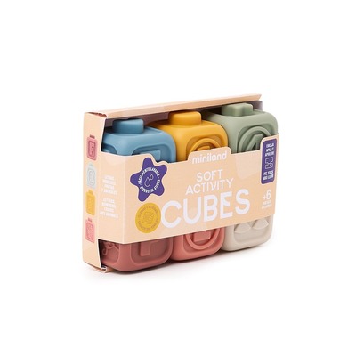 Miniland Mäkké senzorické kocky pre bábätká (sada)