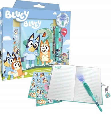 Kids Euroswan Zápisník A6 s magickým perom a nálepkami - Bluey