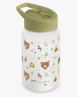 Miniland Kiddie Bottle Explorer – Tartós gyermek palack szívószállal, 450 ml (Tritan), medve.