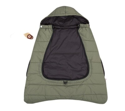 CuddleCo Comfi-Cape, Fusak do kočíka/autosedačky/nosič 2v1, 25x12cm, čierny/khaki