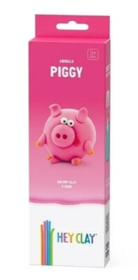 HEY CLAY Tiere Piggy Modelliermasse, Schweinchen