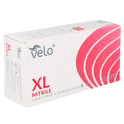 VELO NITRILE BLUE XL Chirurgické nitrilové rukavice bez púdru, modré, 100 ks