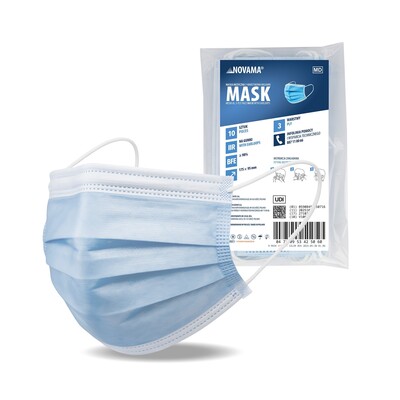 NOVAMA MASK Trojvrstvová medicínska maska na gumičky, 1x10ks