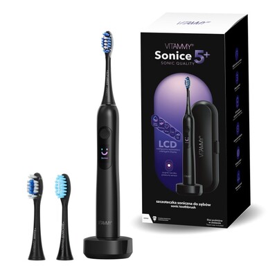 VITAMMY SONICE 5+ Schwarz Schallzahnbürste (5 Modi + Display) – Schwarz
