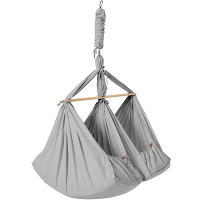 Membantu Basic Dvojitý hojdací vak pre dvojičky – Šedý