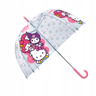 Kids Euroswan Detský dáždnik Hello Kitty &amp; Friends – My Melody &amp; Kuromi