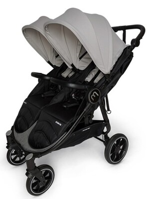 Baby Monsters Easy Twin 4 Ultra keskeny babakocsi ikreknek (szélesség 65 cm), szürke
