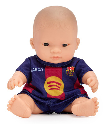 Miniland Realistická bábika FC Barcelona – Dievčatko (Ázijka), 21 cm