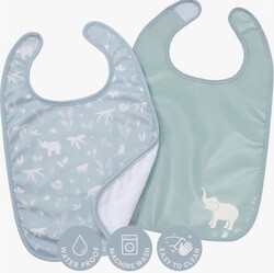 BabyToLove Set podbradníkov  – Mäkké nepremokavé podbradníky, Green Tropics, 2ks