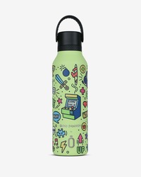 Runbott Mii Edelstahl-Isolierflasche – 600ml, Retro Gamer Sharp Grün