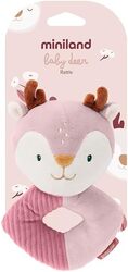 Miniland Sensorik Rassel Reh – Weiches Entwicklungsspielzeug für Babys ab 0 Monaten