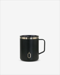 Runbott Mug Edelstahl-Thermobecher mit Isolierung, 400 ml, Schwarz