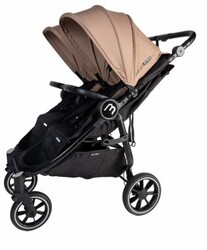 Baby Monsters Easy Twin 4 Ultra schmaler Kinderwagen für Zwillinge (Breite 65 cm), beige